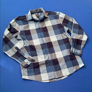 Jos. A. Bank Traveler's Collection Tailored Fit Check Button Down / Dress Shirt